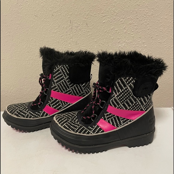 Sorel Other - Youth Tivoli II Sorel Winter Waterproof Boots Youth Size 5 Black/Pink Glo